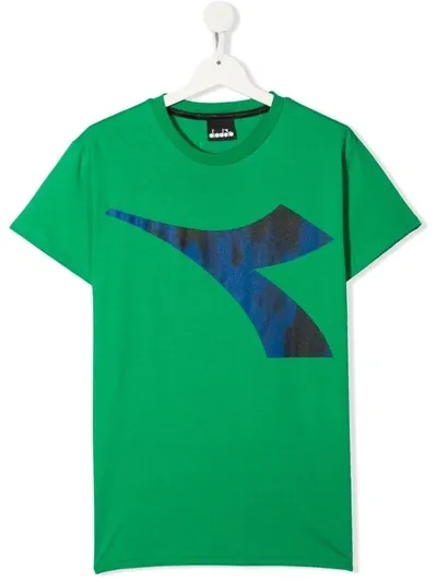 Diadora Junior Teen Logo-print Cotton T-shirt In Green