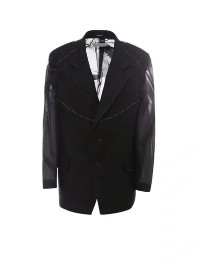 Maison Margiela Cotton Blazer In Black