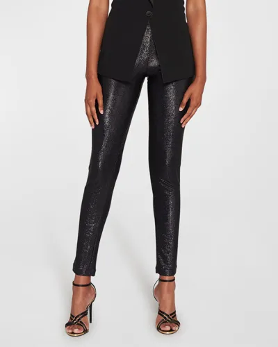 Giorgio Armani Jersey Slim-fit Cropped Pants W/ Zip Detail In Black