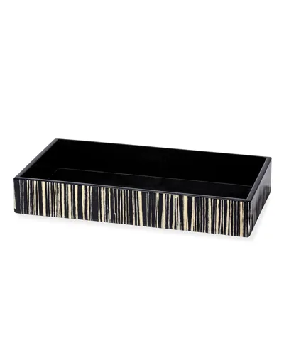 Ladorada Ebano Veneer Bath Tray In Black Multi