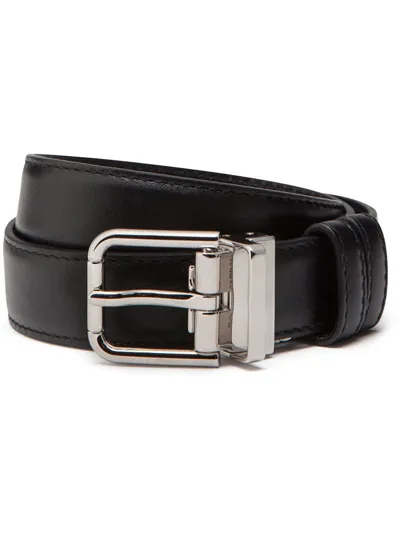 Dolce & Gabbana Logo Plaque Buckle Belt In Nero