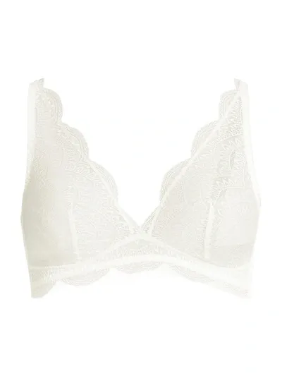 Simone Perele Karma Scalloped Lace Triangle Bra In Ivory