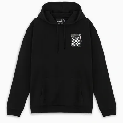 Fred Perry Sweatshirt Hoodie In Black