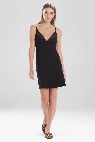 Natori Feathers Essentials Lace Chemise In Black