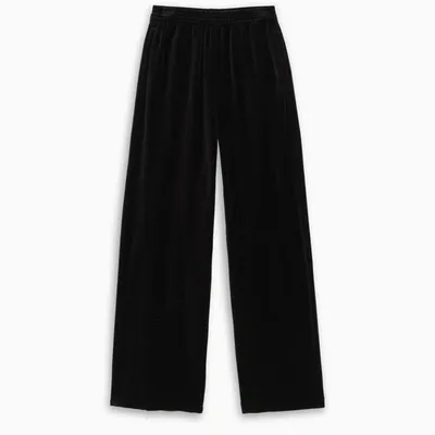 Balenciaga Black Velvet Baggy Pants