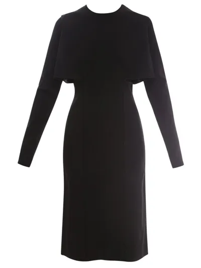 Givenchy Cut-out Detail Long-sleeve Dress In Black