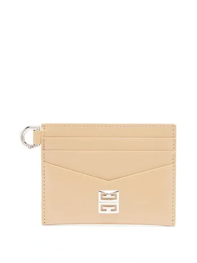 Givenchy 4g Leather Card Holder In Neutrals