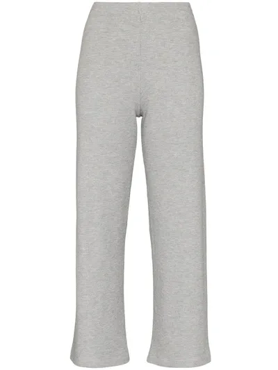 Leset Willow Waffle Knit Track Pants In Grau