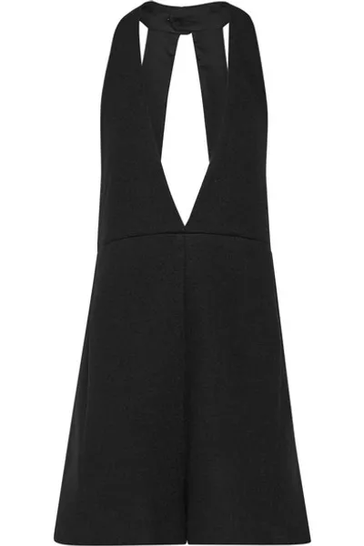 Chloé Neckholder-playsuit Mit Latz In Black