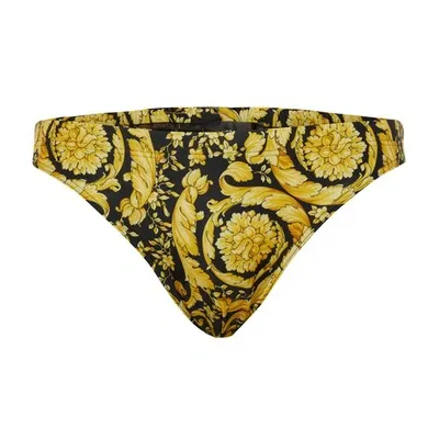 Versace Printed Stretch Polyester Slip Brief  Nd  Uomo Vii In Multicolor