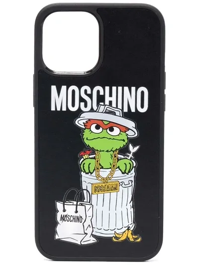 Moschino X Sesame Street Iphone 12 Pro Max Case In Black