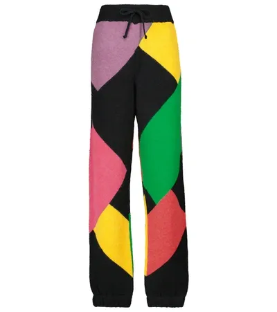 Palm Angels Mulitcolor Missoni Edition Alpaca Lounge Pants In Black Multi