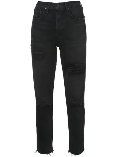 Grlfrnd Karolina High-rise Skinny Jean With Butt Slit In Black