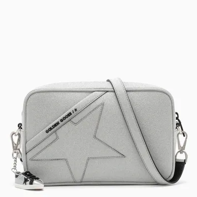 Golden Goose Silver Cross-body Bag With Glitter Stars In Metal