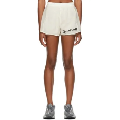 Victoria Beckham Layered Logo-print Shell And Stretch-jersey Shorts In Classiwht