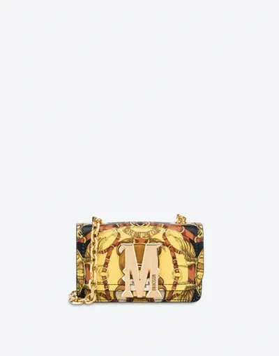 Moschino Mini M Bag Teddy Scarf Shoulder Bag In Fuchsia