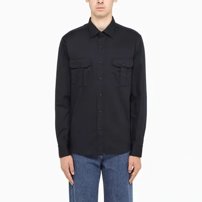 Salvatore Piccolo Blue Cotton Shirt