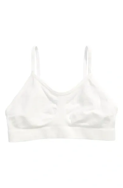 Nordstrom Kids' Seamless Bralette In White Snow