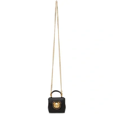 Moschino Black Micro Teddy Studs Bag