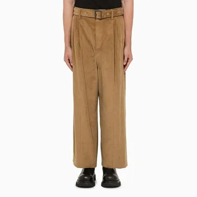 Loewe Beige Ribbed Velvet Baggy Trousers