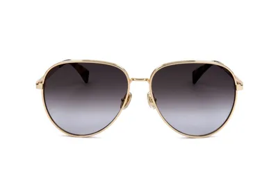 Lanvin Aviator-frame Gradient Sunglasses In Gold