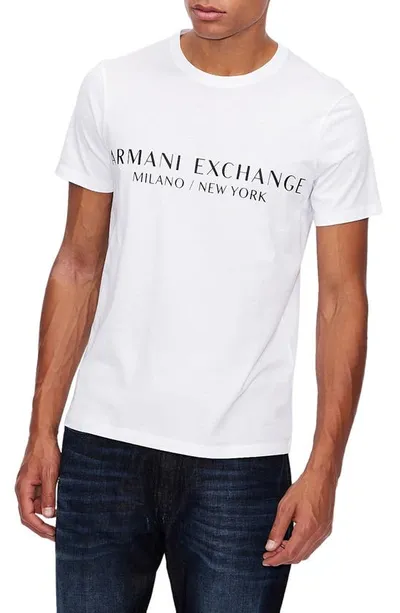 Armani Exchange Slim Crew Neck Logo T Shirt White