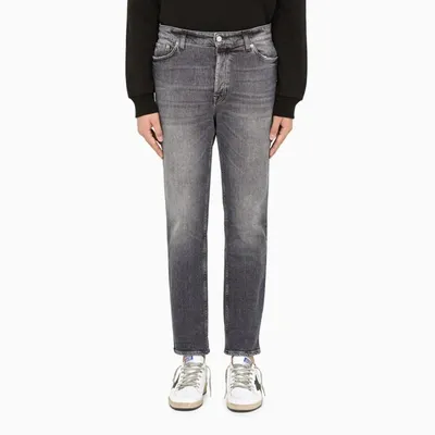 Department 5 Black Washed-effect Cropped Jeans