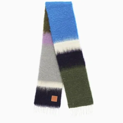 Loewe Grey/purple Colour-block Scarf