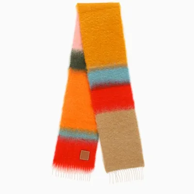 Loewe Pink/orange Colour-block Scarf