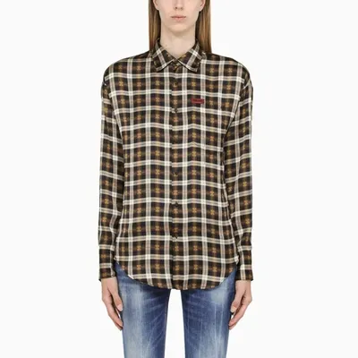 Dsquared2 Multicolour Checked Shirt In ["black"/ "blue"/ "green"/ "multicolor"]