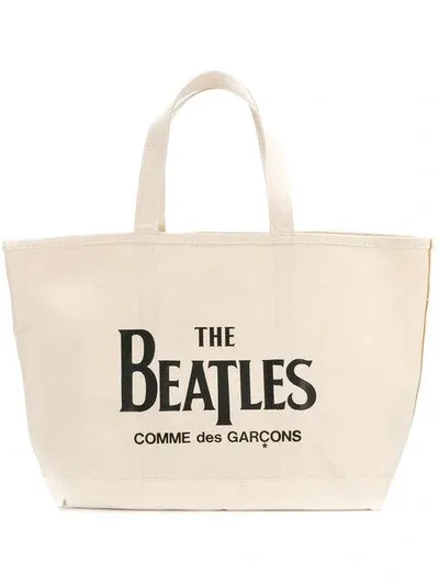 Comme Des Garçons Play Beatles Tote Bag In Neutrals