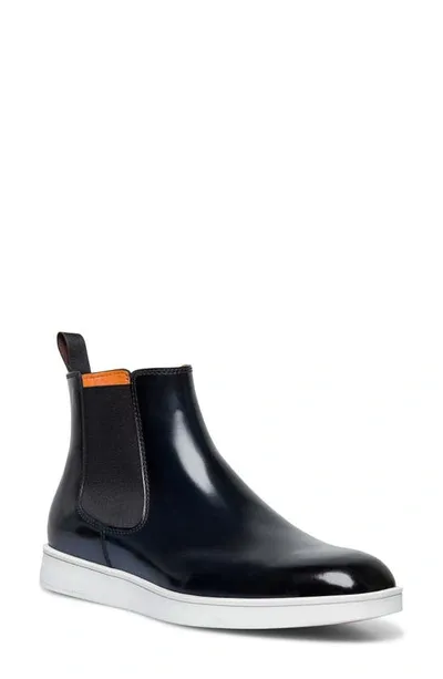 Santoni Men's Destoxify Smooth Calfskin Chelsea Boots In Black