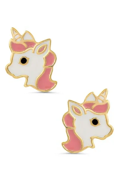 Lily Nily Kids' Unicorn Stud Earrings In Gold