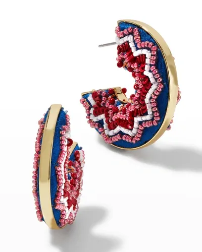 Mignonne Gavigan Lydia Hoop Earrings Maroon