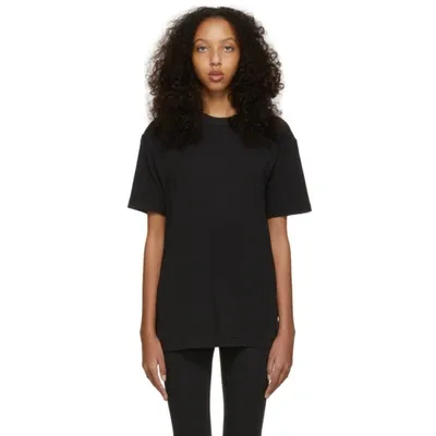 Skims Black Stretch Boyfriend T-shirt In Onyx