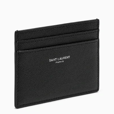 Saint Laurent Black Leather Cardholder