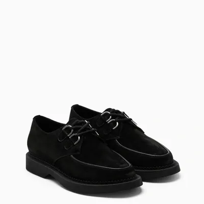 Saint Laurent Suede Lace-up Shoe - Atterley In Black