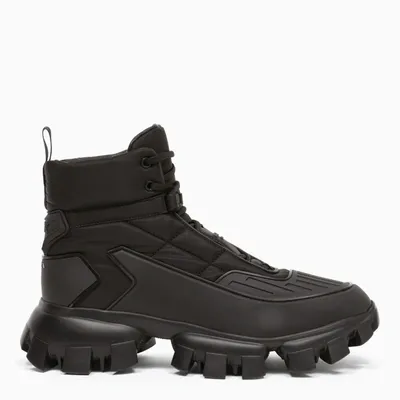 Prada Black Padded Nylon High-top Sneakers