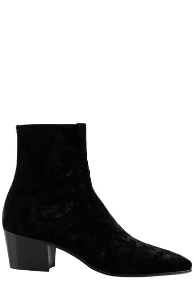 Saint Laurent Zip-fastening Ankle Boots In Black