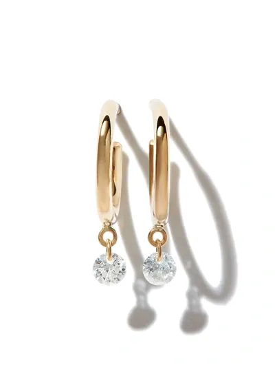 Persée 18kt Yellow Gold Diamond Hoop Earrings