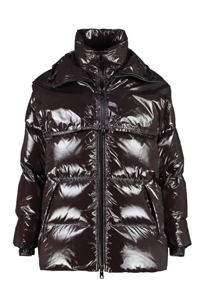 Bottega Veneta Down Shiny Puffer Jacket In Brown