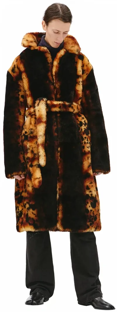 Vetements Sheepskin Coat In Multicolor