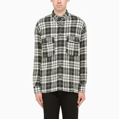 Destin Black/white Checked Wester Shirt In ["black"/ "multicolor"/ "white"]