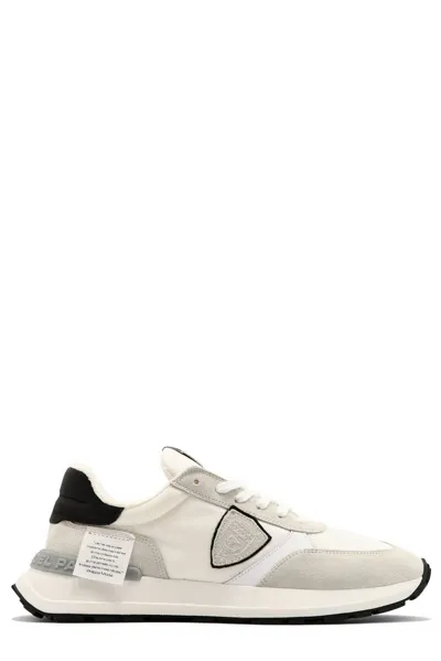 Philippe Model Paris Antibes Sneakers In White Suede And Fabric