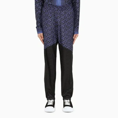 Versace Black And Blue Jogging Trousers