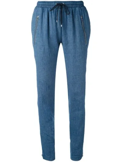 Vanessa Bruno Drawstring-waist Straight-leg Trousers In Blue