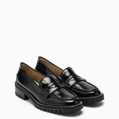 Jimmy Choo Shiny Black Deanna Loafers