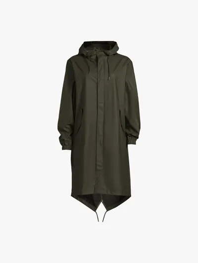 Rains - Fishtail Parka Coat In Green In 03 Green