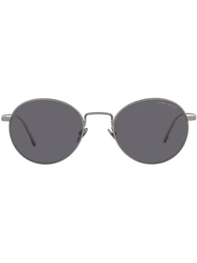 Giorgio Armani Ar6125 Matte Gunmetal Male Sunglasses In Polar Grey