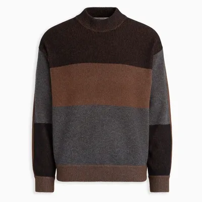 Ermenegildo Zegna Multicolour Striped Pullover In Multicolor